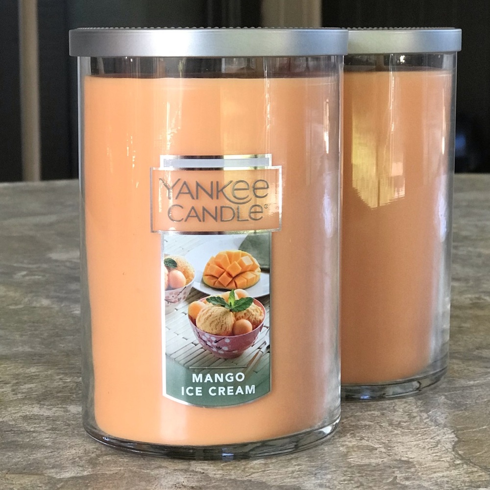 Yankee Candle Mango Ice Cream Large 22 Oz. Tumbler, New